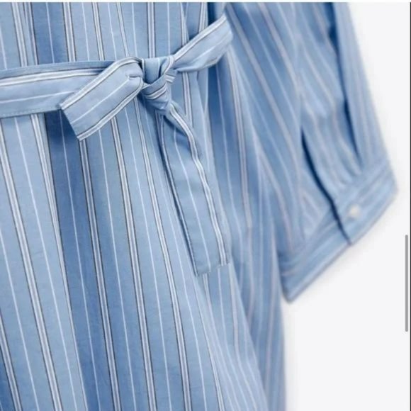 ZARA POPLIN WRAP SHIRT - Picture 9 of 10